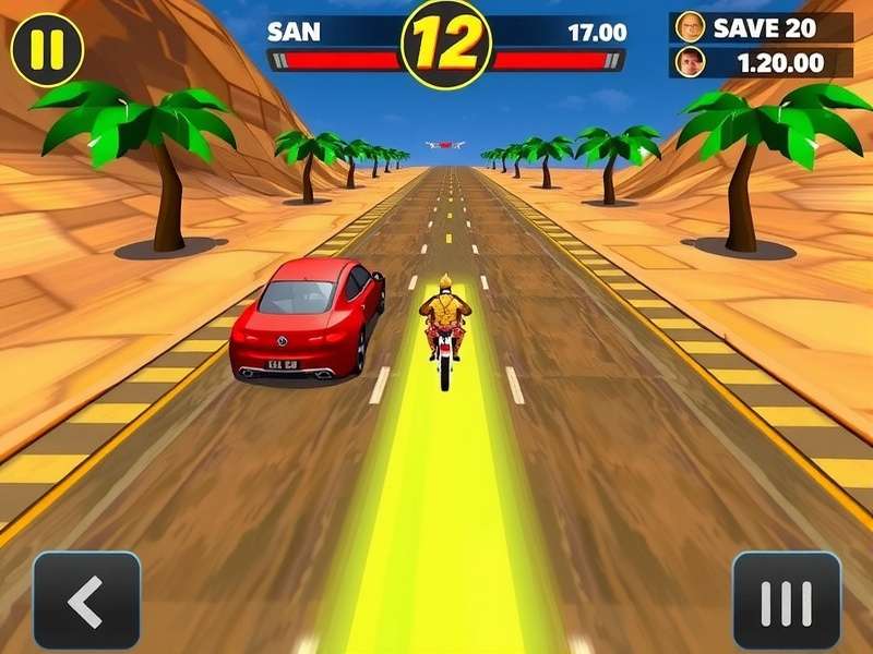 Cheetah Thunder Run game screenshot showing fast racing